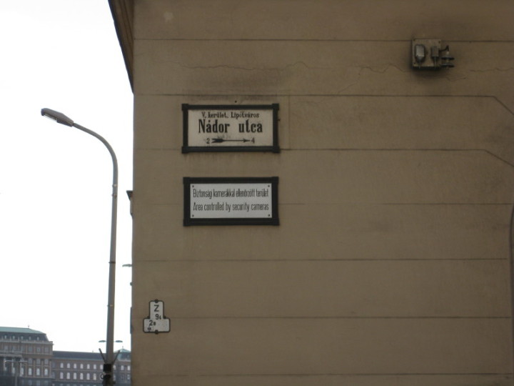 in a street in Budapest